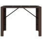 vidaXL Bartisch mit Glasplatte Braun 145x80x110 cm Poly Rattan vidaXL Bartisch mit Glasplatte Braun 145x80x110 cm Poly Rattan