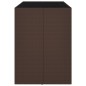 vidaXL Bartisch mit Glasplatte Braun 145x80x110 cm Poly Rattan vidaXL Bartisch mit Glasplatte Braun 145x80x110 cm Poly Rattan