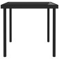 vidaXL Garten-Esstisch Schwarz 80x80x72 cm Glas und Stahl vidaXL Garten-Esstisch Schwarz 80x80x72 cm Glas und Stahl