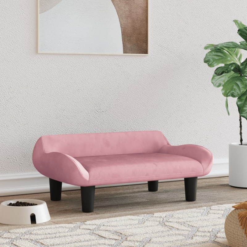 Hundebett Rosa 70x40x24 cm Samt Hundebett Rosa 70x40x24 cm Samt