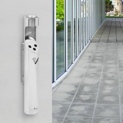 vidaXL Wand-Aschenbecher Edelstahl  