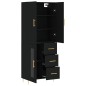 Highboard Schwarz 69,5x34x180 cm Holzwerkstoff Highboard Schwarz 69,5x34x180 cm Holzwerkstoff