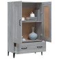 vidaXL Highboard Grau Sonoma 70x31x115 cm Holzwerkstoff vidaXL Highboard Grau Sonoma 70x31x115 cm Holzwerkstoff