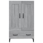 vidaXL Highboard Grau Sonoma 70x31x115 cm Holzwerkstoff vidaXL Highboard Grau Sonoma 70x31x115 cm Holzwerkstoff