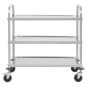 vidaXL 3-Stufiger Servierwagen 96,5 x 55 x 90 cm Edelstahl vidaXL 3-Stufiger Servierwagen 96,5 x 55 x 90 cm Edelstahl