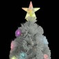 vidaXL Künstlicher Weihnachtsbaum mit LED Weiß 210 cm Glasfaser vidaXL Künstlicher Weihnachtsbaum mit LED Weiß 210 cm Glasfaser