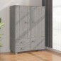 vidaXL Kleiderschrank HAMAR Hellgrau 99x45x137 cm Massivholz Kiefer vidaXL Kleiderschrank HAMAR Hellgrau 99x45x137 cm Massivholz Kiefer