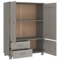 vidaXL Kleiderschrank HAMAR Hellgrau 99x45x137 cm Massivholz Kiefer vidaXL Kleiderschrank HAMAR Hellgrau 99x45x137 cm Massivholz Kiefer