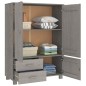 vidaXL Kleiderschrank HAMAR Hellgrau 99x45x137 cm Massivholz Kiefer vidaXL Kleiderschrank HAMAR Hellgrau 99x45x137 cm Massivholz Kiefer
