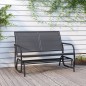 vidaXL Garten-Schaukelbank Schwarz 120,5x76x86,5 cm Textilen & Stahl vidaXL Garten-Schaukelbank Schwarz 120,5x76x86,5 cm Textilen & Stahl
