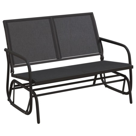 vidaXL Garten-Schaukelbank Schwarz 120,5x76x86,5 cm Textilen & Stahl