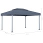vidaXL Pavillon 400 x 300 cm Anthrazit Aluminium vidaXL Pavillon 400 x 300 cm Anthrazit Aluminium