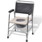 vidaXL Toilettenstuhl Stahl Schwarz vidaXL Toilettenstuhl Stahl Schwarz