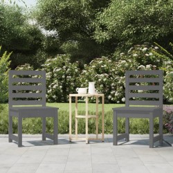 vidaXL Gartenstühle 2 Stk. Grau 50x48x91,5 cm Massivholz Kiefer