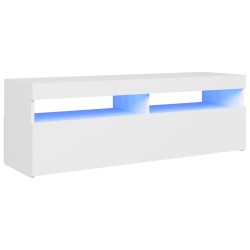 vidaXL TV-Schrank mit LED-Leuchten Weiß 120x35x40 cm