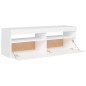 vidaXL TV-Schrank mit LED-Leuchten Weiß 120x35x40 cm vidaXL TV-Schrank mit LED-Leuchten Weiß 120x35x40 cm