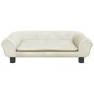 Hundebett Creme 70x48x22 cm Samt Hundebett Creme 70x48x22 cm Samt