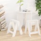 vidaXL Hocker 2 Stk. Weiß 40x40x45 cm Massivholz Kiefer vidaXL Hocker 2 Stk. Weiß 40x40x45 cm Massivholz Kiefer