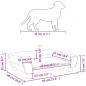 Hundebett Creme 70x48x22 cm Samt Hundebett Creme 70x48x22 cm Samt