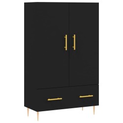 vidaXL Highboard Schwarz 69,5x31x115 cm Holzwerkstoff