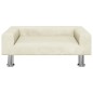 Hundebett Creme 70x45x26,5 cm Samt Hundebett Creme 70x45x26,5 cm Samt