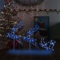 vidaXL Weihnachtsdeko LED Rentiere & Schlitten Acryl 260x21x87 cm Blau vidaXL Weihnachtsdeko LED Rentiere & Schlitten Acryl 260x21x87 cm Blau