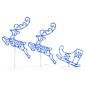 vidaXL Weihnachtsdeko LED Rentiere & Schlitten Acryl 260x21x87 cm Blau vidaXL Weihnachtsdeko LED Rentiere & Schlitten Acryl 260x21x87 cm Blau