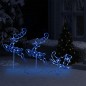 vidaXL Weihnachtsdeko LED Rentiere & Schlitten Acryl 260x21x87 cm Blau vidaXL Weihnachtsdeko LED Rentiere & Schlitten Acryl 260x21x87 cm Blau