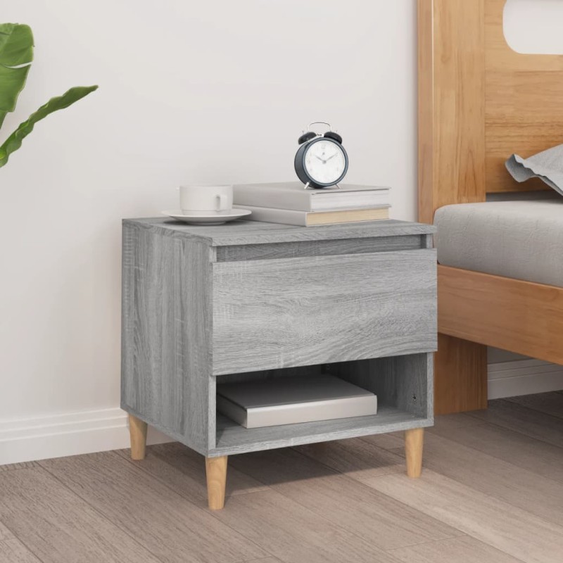 vidaXL Nachttisch Grau Sonoma 50x46x50 cm Holzwerkstoff vidaXL Nachttisch Grau Sonoma 50x46x50 cm Holzwerkstoff