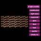 vidaXL LED Sternenvorhang Lichterkette 500 LED Warmweiß 8 Funktionen vidaXL LED Sternenvorhang Lichterkette 500 LED Warmweiß 8 Funktionen