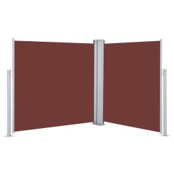 vidaXL Ausziehbare Seitenmarkise Braun 120 x 600 cm