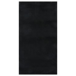 vidaXL Teppich Waschbar Flauschig Kurzflor 80x150 Rutschfest Schwarz