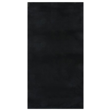 vidaXL Teppich Waschbar Flauschig Kurzflor 80x150 Rutschfest Schwarz
