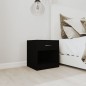 vidaXL Nachttische 2 Stk. mit Schublade Schwarz vidaXL Nachttische 2 Stk. mit Schublade Schwarz