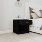 vidaXL Nachttische 2 Stk. mit Schublade Schwarz vidaXL Nachttische 2 Stk. mit Schublade Schwarz