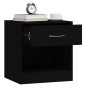 vidaXL Nachttische 2 Stk. mit Schublade Schwarz vidaXL Nachttische 2 Stk. mit Schublade Schwarz