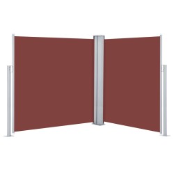 vidaXL Ausziehbare Seitenmarkise Braun 140 x 600 cm