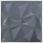 vidaXL 3D-Wandpaneele 12 Stk. 50x50 cm Diamant Grau 3 m² vidaXL 3D-Wandpaneele 12 Stk. 50x50 cm Diamant Grau 3 m²