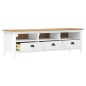 vidaXL TV-Schrank Hill Weiß 158x40x47 cm Massivholz Kiefer vidaXL TV-Schrank Hill Weiß 158x40x47 cm Massivholz Kiefer