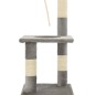 vidaXL Katzen-Kratzbaum mit Sisal-Kratzsäulen 109 cm Grau vidaXL Katzen-Kratzbaum mit Sisal-Kratzsäulen 109 cm Grau