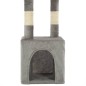 vidaXL Katzen-Kratzbaum mit Sisal-Kratzsäulen 109 cm Grau vidaXL Katzen-Kratzbaum mit Sisal-Kratzsäulen 109 cm Grau