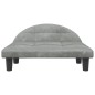 Hundebett Hellgrau 70x52x30 cm Samt Hundebett Hellgrau 70x52x30 cm Samt