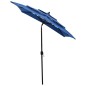 vidaXL Sonnenschirm mit Aluminium-Mast 3-lagig Azurblau 2x2 m vidaXL Sonnenschirm mit Aluminium-Mast 3-lagig Azurblau 2x2 m