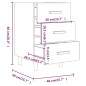 vidaXL Nachttisch Sonoma-Eiche 40x40x66 cm Holzwerkstoff vidaXL Nachttisch Sonoma-Eiche 40x40x66 cm Holzwerkstoff