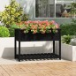 vidaXL Pflanzkübel mit Ablage Schwarz 111,5x54x81 cm Massivholz Kiefer vidaXL Pflanzkübel mit Ablage Schwarz 111,5x54x81 cm Massivholz Kiefer