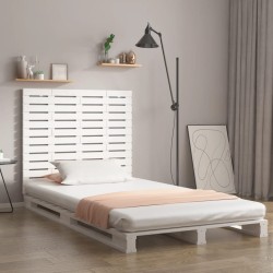 vidaXL Wand-Kopfteil Weiß 126x3x91,5 cm Massivholz Kiefer