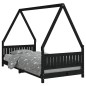 vidaXL Kinderbett Schwarz 90x200 cm Massivholz Kiefer vidaXL Kinderbett Schwarz 90x200 cm Massivholz Kiefer