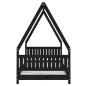 vidaXL Kinderbett Schwarz 90x200 cm Massivholz Kiefer vidaXL Kinderbett Schwarz 90x200 cm Massivholz Kiefer