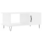 vidaXL Couchtisch Weiß 90x50x40 cm Holzwerkstoff vidaXL Couchtisch Weiß 90x50x40 cm Holzwerkstoff