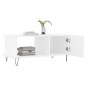 vidaXL Couchtisch Weiß 90x50x40 cm Holzwerkstoff vidaXL Couchtisch Weiß 90x50x40 cm Holzwerkstoff
